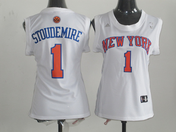 2017 Women NBA New York Knicks #1 Stoudemire white jerseys->nfl patch->Sports Accessory